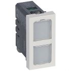 Ενδεικτικό Mosaic Διπλό 230V LED 1 Στοιχείου με 4 xρωματιστα Κάλυμματα