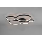 Φωτιστικό Σαλονιού Πλαφονιέρα Rondo LED 49W 3000K 5800Lm IP20 Μέταλλο Μαύρο Ματ