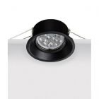 Φωτιστικό Σποτ Χωνευτό Κινητό Σ011 1XGU10 50W Max Αλουμινίου Μαυρο