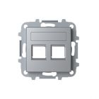 Μετώπη RJ11/RJ45 2 Γραμμών Αλουμίνιο Sky