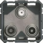 Πρίζα TV+Fm+Sat Απλή 1In 2 Στοιχείων Gallery