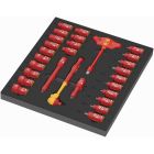 Set Θήκη Αφρού Με 2xΚαστάνιες 3/8", 14xΚαρυδάκια 6-19mm & 6xTorx20-45mm 1000V (28 Τεμ)
