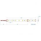 Ταινία LED CRI80 12 Watt/M 24V IP65 Στεγανή 60 LED/M 0K Θερμό Λευκό 5m