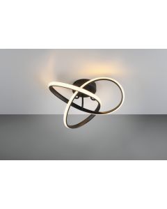 Φωτιστικό Σαλονιού Πλαφονιέρα Meo LED 15W 3000K 1800Lm IP20 Μέταλλο Μαύρο Ματ